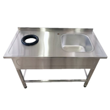 Ванна с рабочей поверхностью РПЦн-1200*600 "Norma Inox" правая